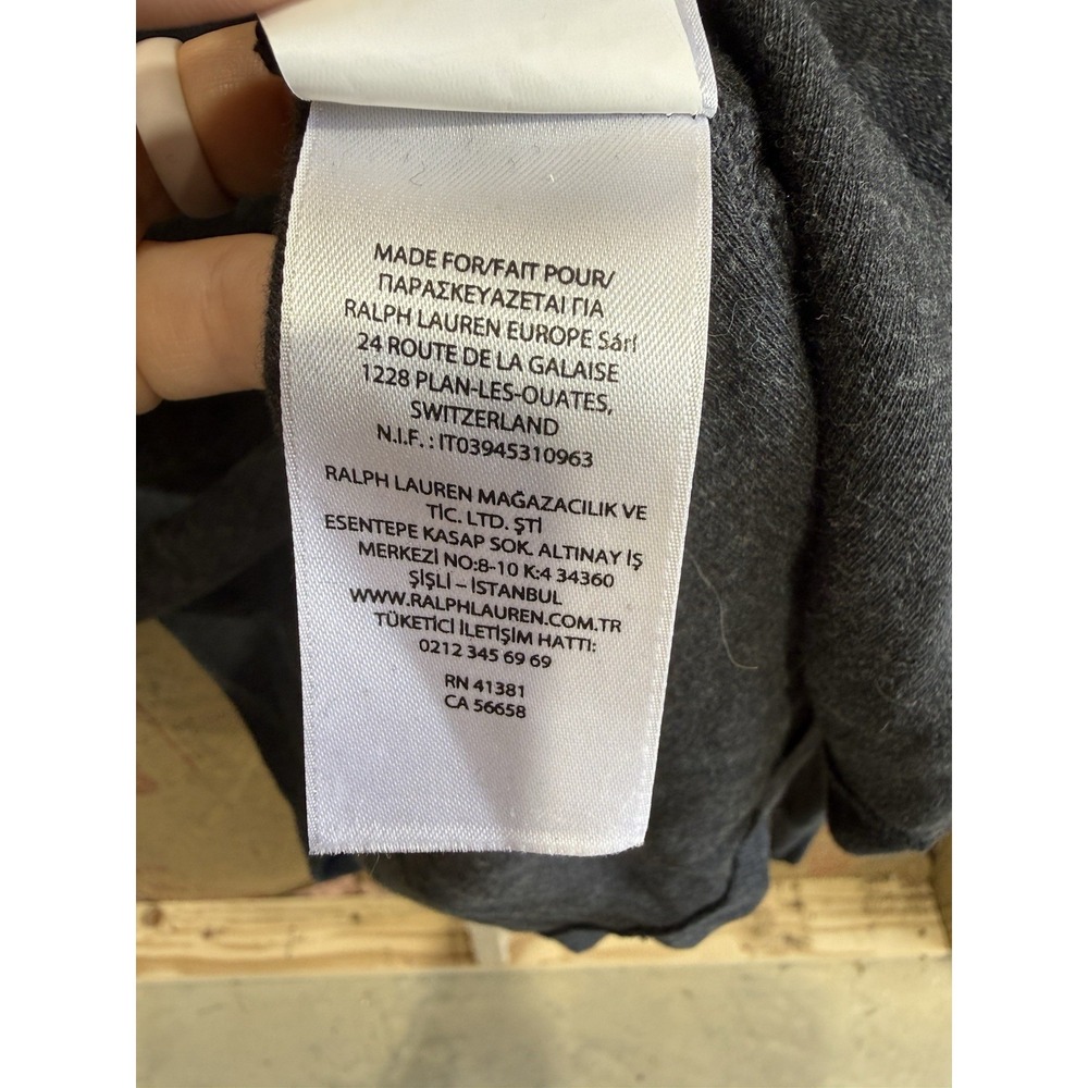 Polo Ralph Lauren Mens Estate Rib Quarter Zip Pullover Sweater Large Gray‎ - Picture 6 of 7